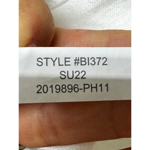 J. CREW FACTORY Linen Blend Tiered Ruffle Sleeve Mini Dress, White, Sz 2 - Picture 10 of 10